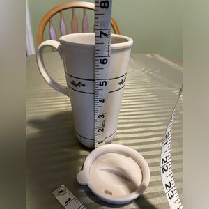 Longaberger  Travel Mug with Christmas Holly around it